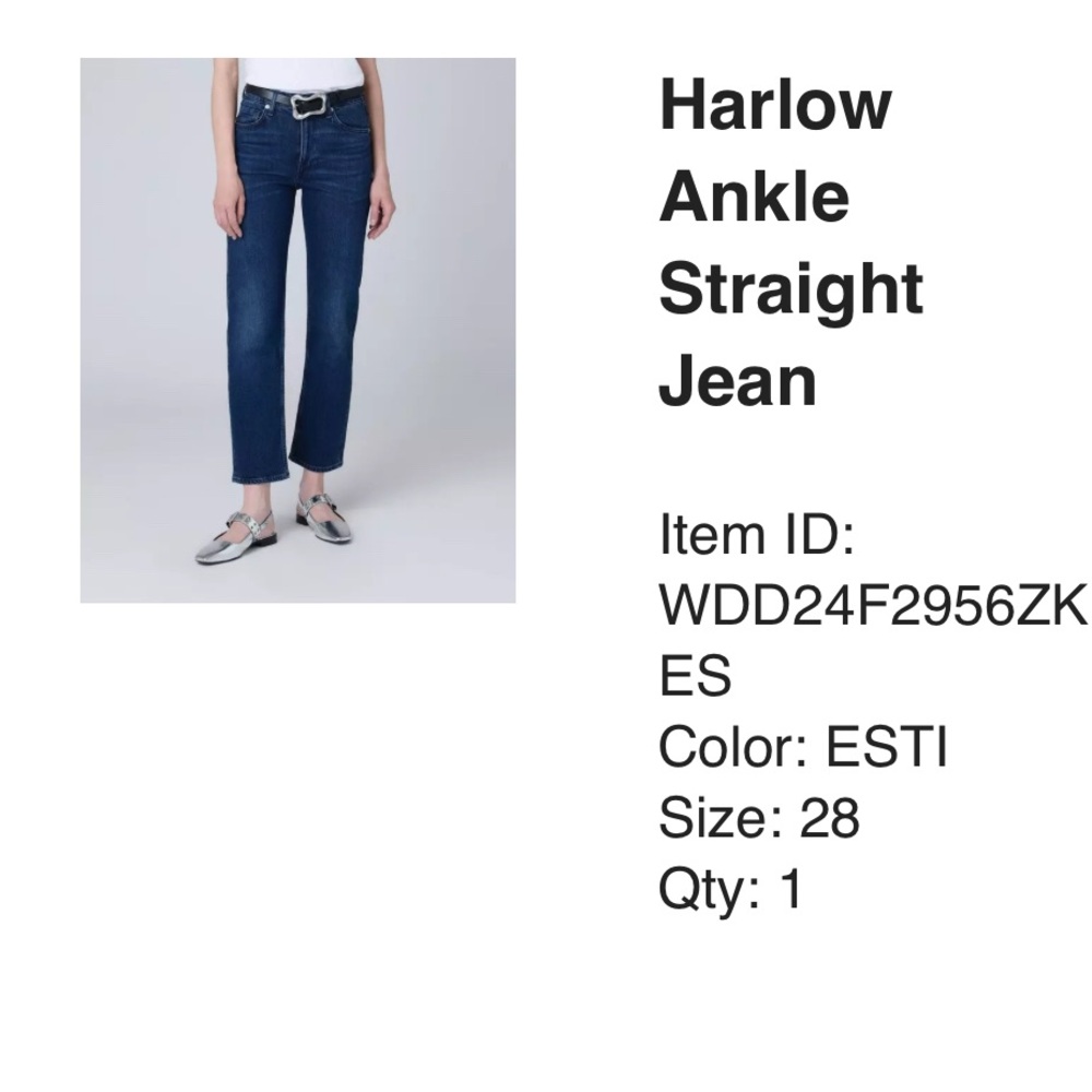 Rag & Bone Harlow Straight Ankle Jeans